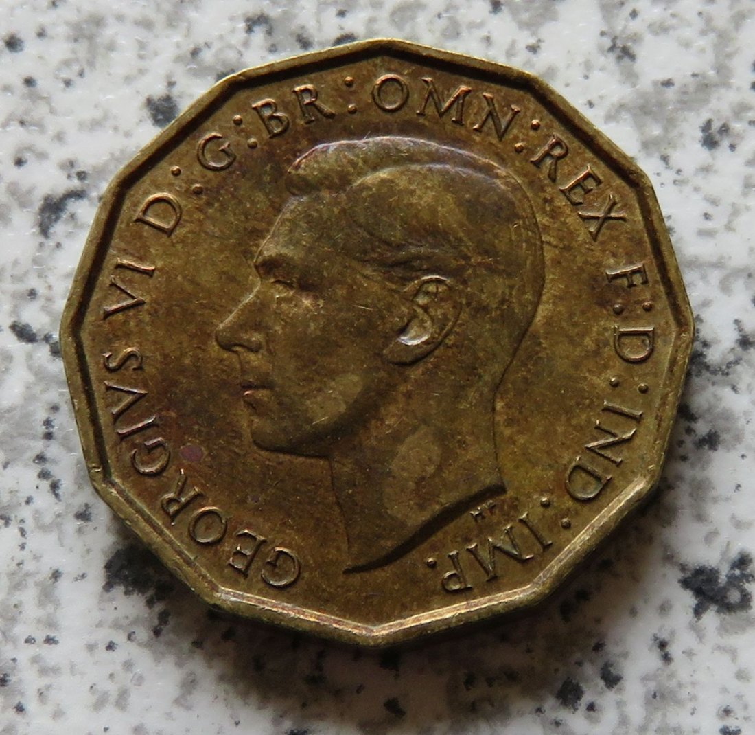  Großbritannien 3 Pence 1939, Erhaltung   