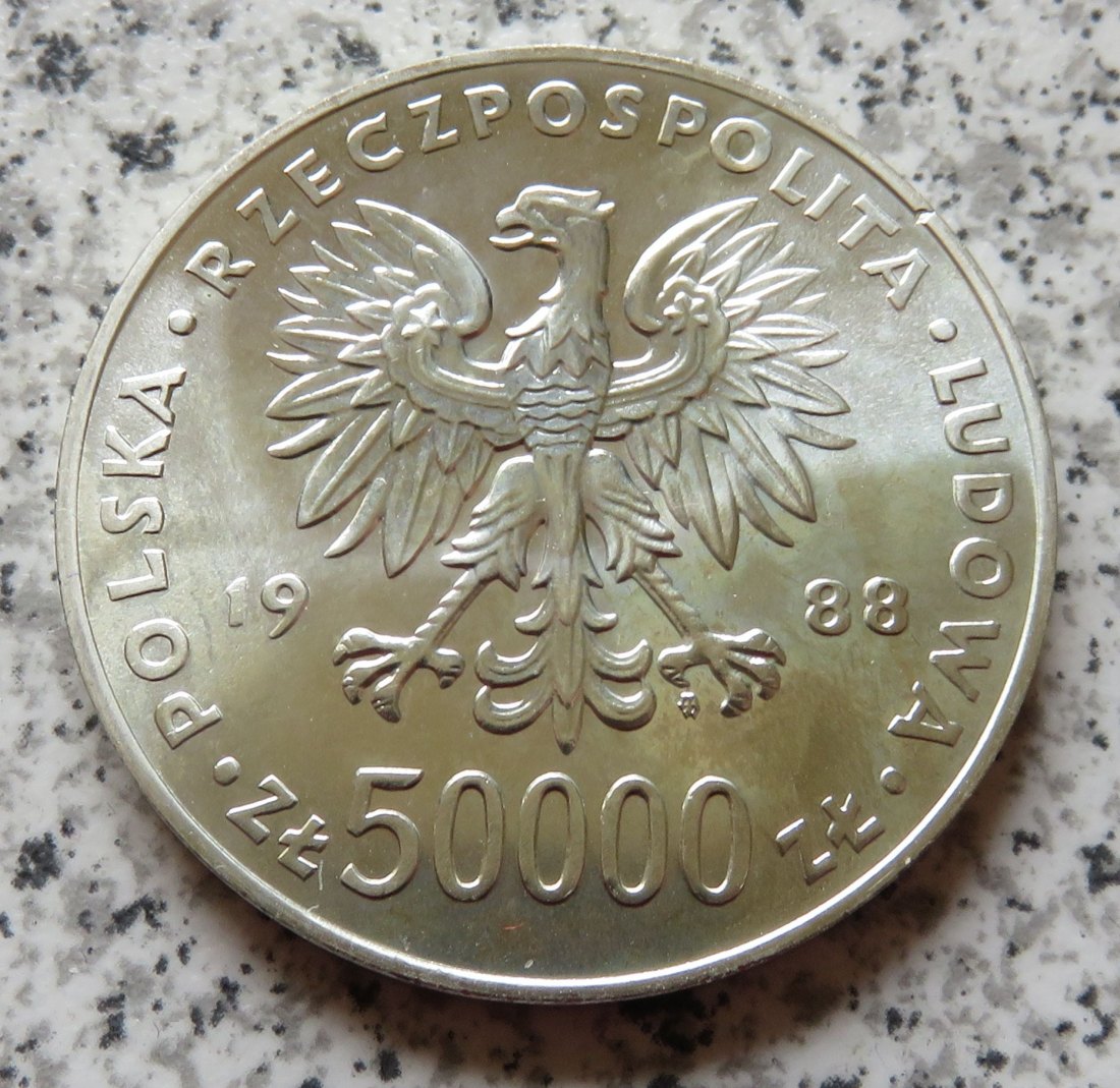  Polen 50.000 Zloty 1988   