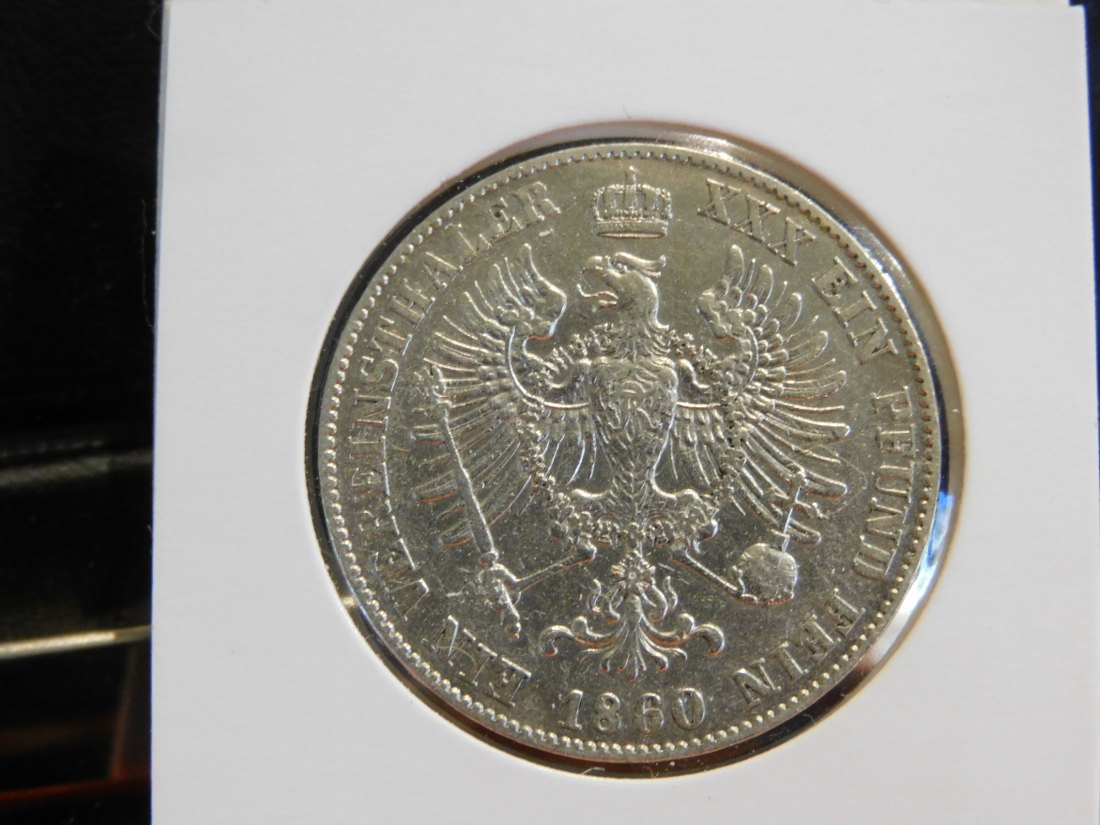  GERMANY 1 THALER 1860 PRUSSIA.GRADE-PLEASE SEE PHOTOS.   