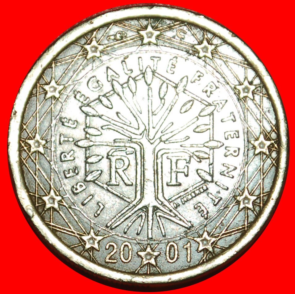 * PHALLIC TYPE 1999-2023: FRANCE ★ 1 EURO 2001 TREE OF LIFE! LOW START ★ NO RESERVE!