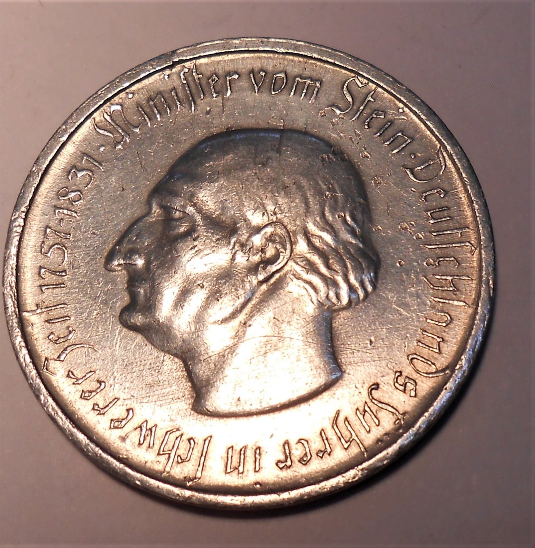  C4.°° Westfalen Notgeld 50 Millionen Mark 1923, Freiherr von Stein   