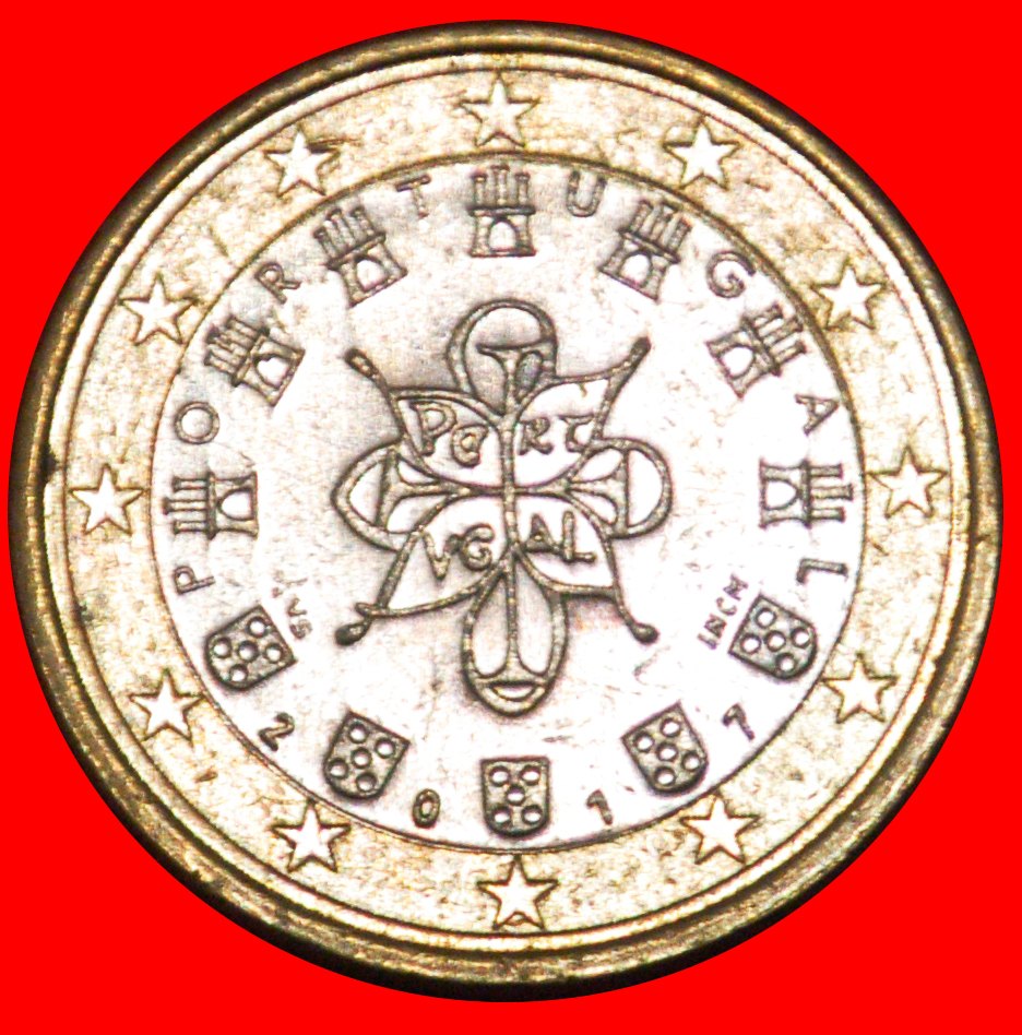  * NON-PHALLIC TYPE (2008-2023): PORTUGAL ★ 1 EURO 2017 MINT LUSTRE! LOW START ★ NO RESERVE!   