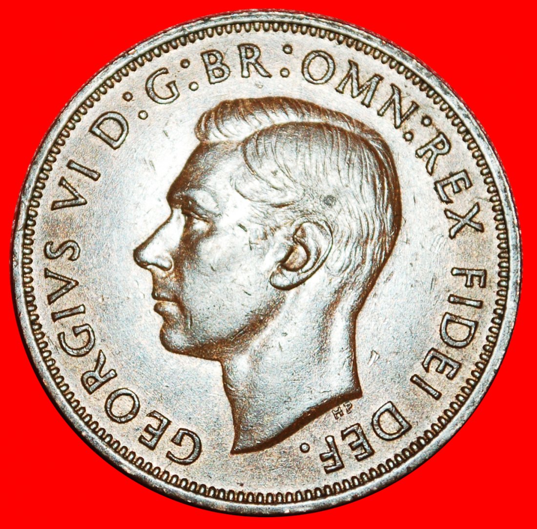  * HERRIN DER SEEN: GROSSBRITANNIEN ★ PENNY 1949! GEORG VI. (1937-1952) UNGEWÖHNLICH!★OHNE VORBEHALT!   