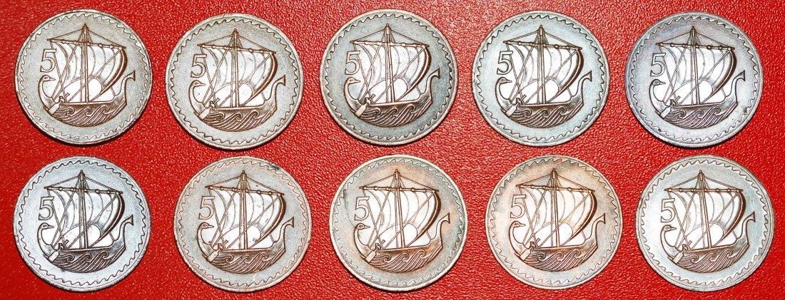  * GREAT BRITAIN: CYPRUS ★ 5 MILS COMPLETE SET 10 COINS 1963-1980 SHIP!★LOW START ★ NO RESERVE!   