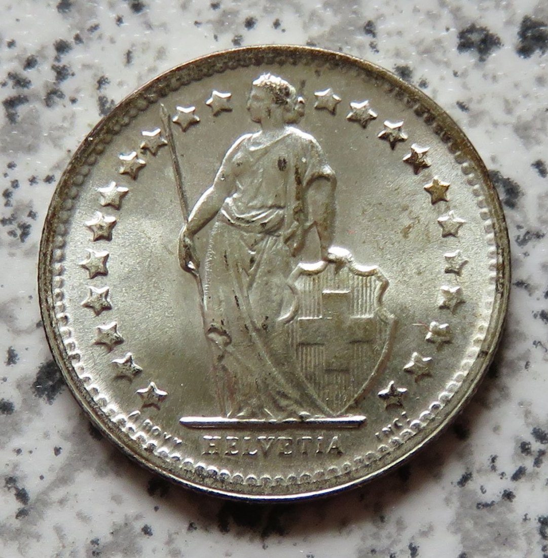  Schweiz 1/2 Franken 1965   
