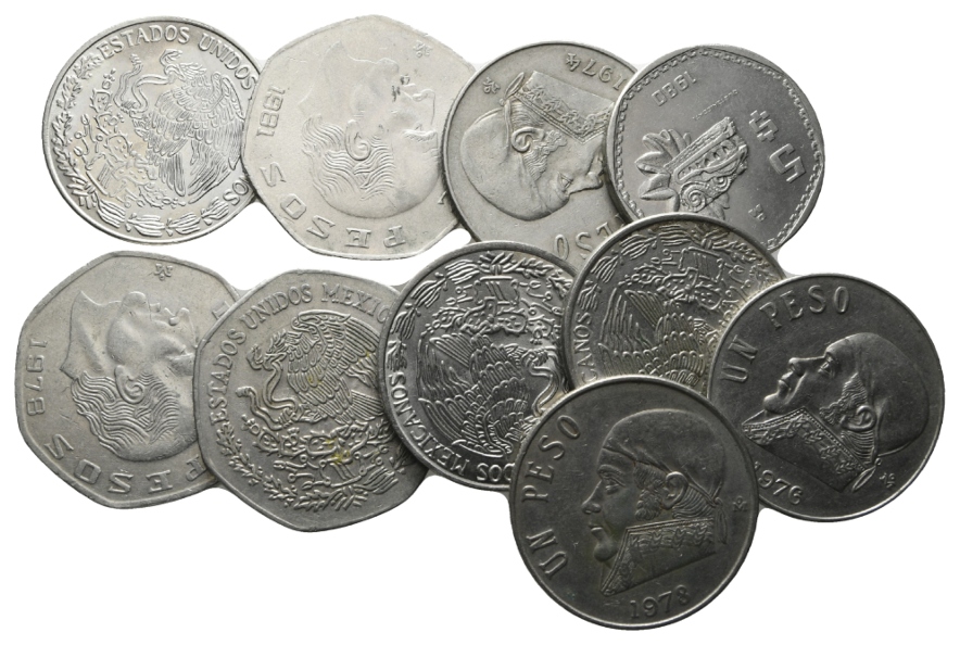  Mexiko; Lot Kleinmünzen ( 10 Stück)   