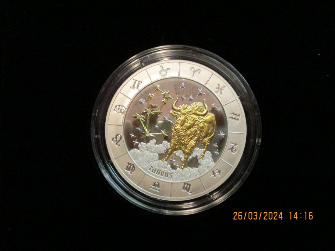  Ruanda Sternzeichen Münze 2009 Stier Silber 999er  /MC2   