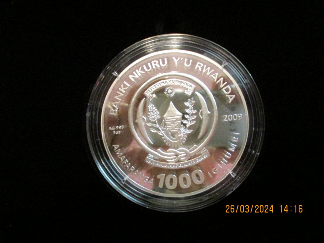 Ruanda Sternzeichen Münze 2009 Stier Silber 999er  /MC2   