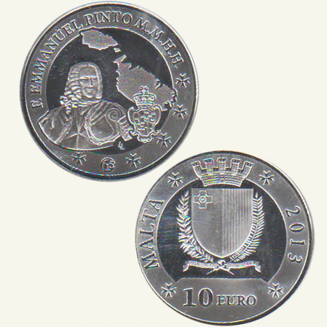  Offiz. 10-Euro-Silbermünze Malta *Manuel Pinto da Fonseca* 2013 *PP* max 5.000St!   