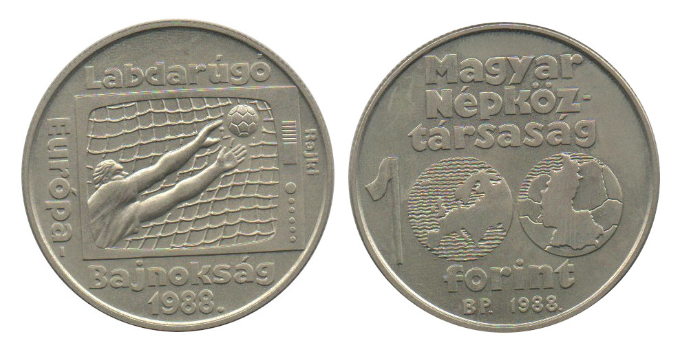  Ungarn Hungary 100 Forint 1988 BP Fußball   