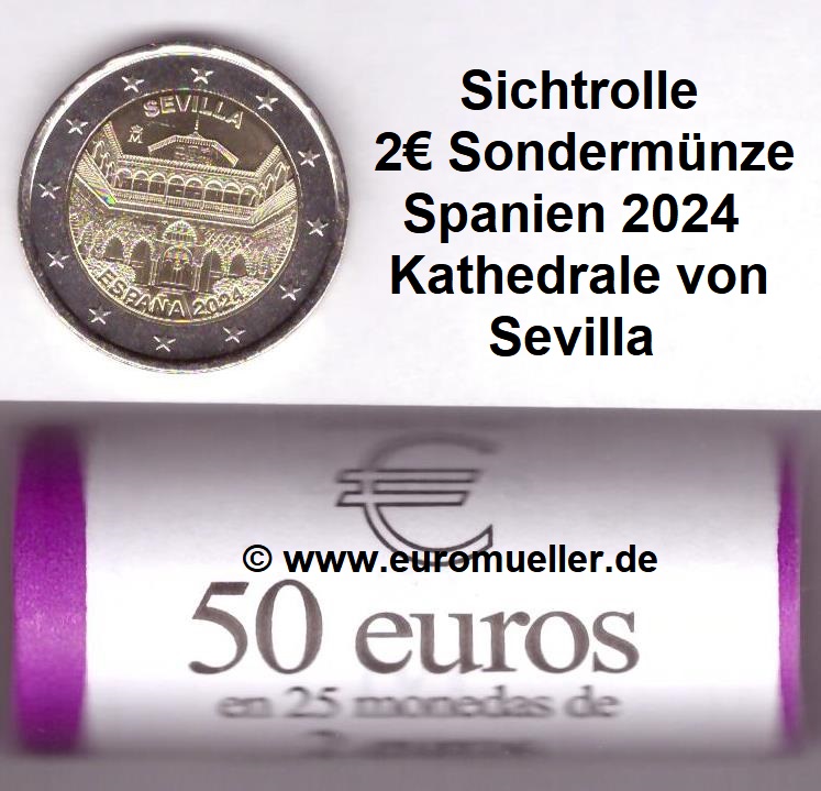 Spanien Rolle 2 Euro Gedenkmünze 2024...Sevilla   