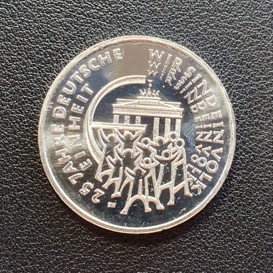  Deutschland 25 Euro 2015 G Silbermünze 999 Silber 25 Jahre Deutsche Einheit Spiegelglanz   