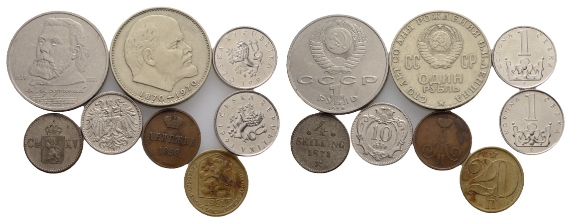  Ausland; Lot Kleinmünzen ( 8 Stück)   