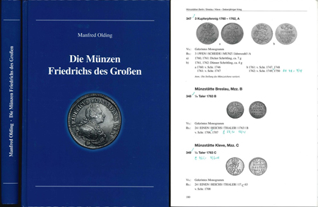  Manfred Olding; Die Münzen Friedrichs des Großen; 281 Seiten; Notizen v. Sammler, gebraucht   