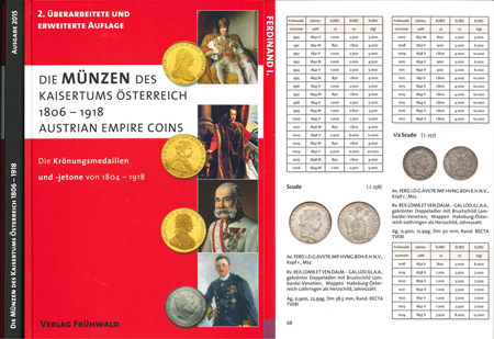  Frühwald; Die Münzen des Kaisertums Österreich 1806-1918; 2. überarb. erw. Auflage; 218 Seiten   