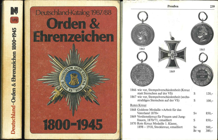  Nimmergut; Orden & Ehrenzeichen von 1800-1945; 495 Seiten; leicht beschädigt; Notizen v. Sammler   