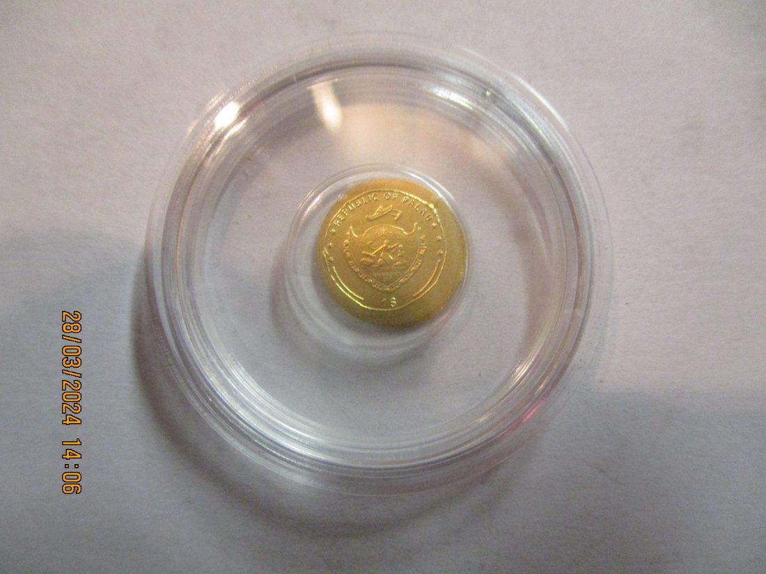  1 Dollar 2010 Palau Goldmünze 9999er Gold 0,5 Gramm / M3   