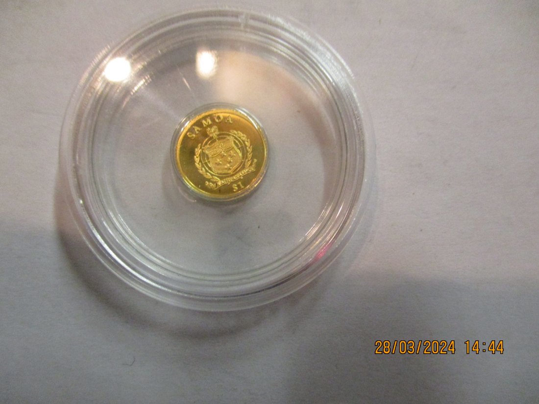 1 Dollar 2011 Samoa Goldmünze 99999er Gold 0,5 Gramm / M11   
