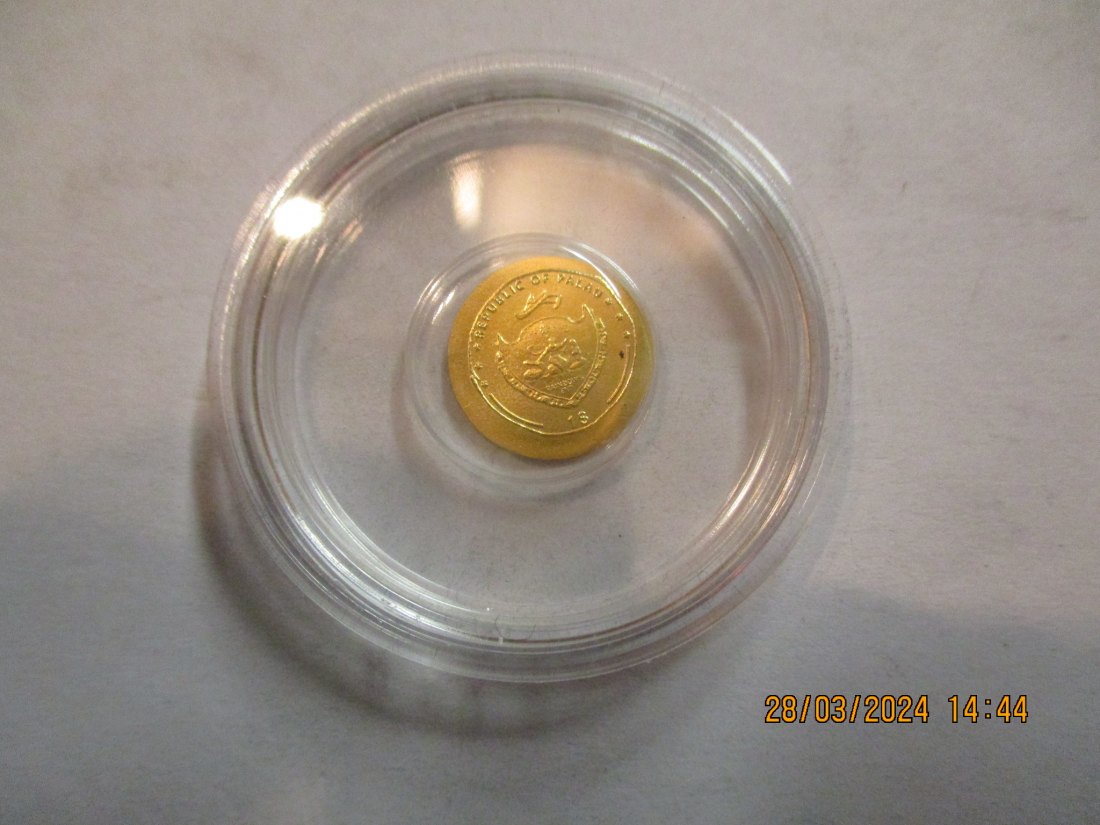  1 Dollar 2010 Palau Goldmünze 99999er Gold 0,5 Gramm / M12   