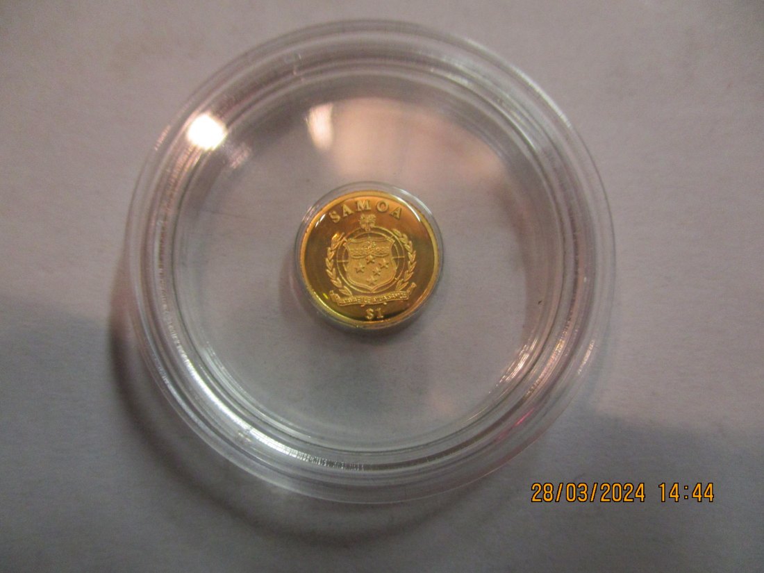  1 Dollar 2011 Samoa Goldmünze 99999er Gold 0,5 Gramm / M13   