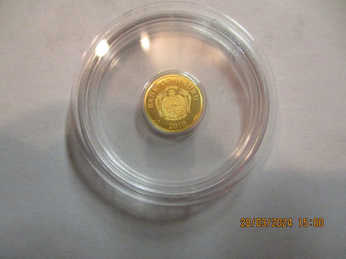  5 Dollar 2010 Nauru Goldmünze 9999er Gold 0,5 Gramm / M18   