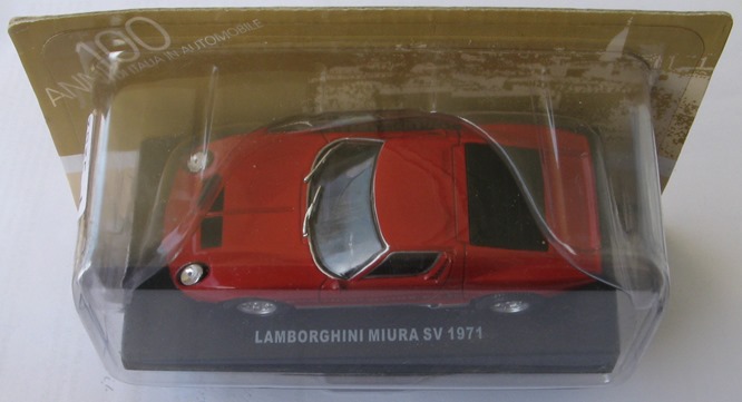  Lamborghini Miura SV 1971 red-car collector model 1/43-DeAgostini Collection-original box   