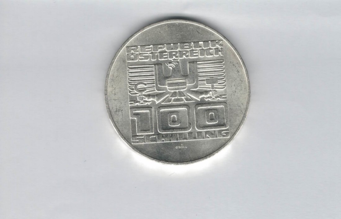  100 Schilling 1975 50 J. Schillingwährung silber Österreich Spittalgold9800 (01914/4)   