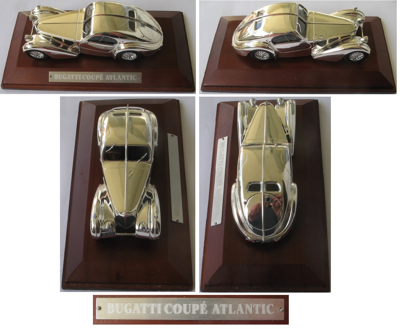  Bugatti Coupe' Atlantic-Modellauto-Silver Cars Collection 1/43-Originalverpackung   
