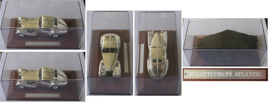  Bugatti Coupe' Atlantic-Modellauto-Silver Cars Collection 1/43-Originalverpackung   