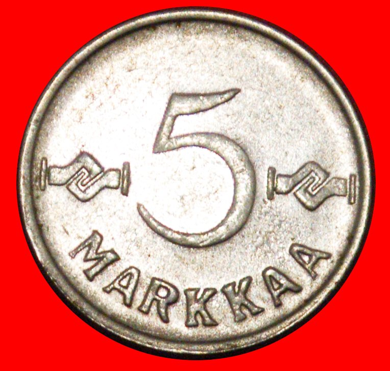  * KREUZ (1952-1962): FINNLAND ★ 5 MARK 1954 STEMPEL B!★OHNE VORBEHALT   