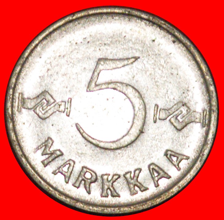  * CROSS (1952-1962): FINLAND ★ 5 MARKS 1955 DIE B!★LOW START ★ NO RESERVE!   