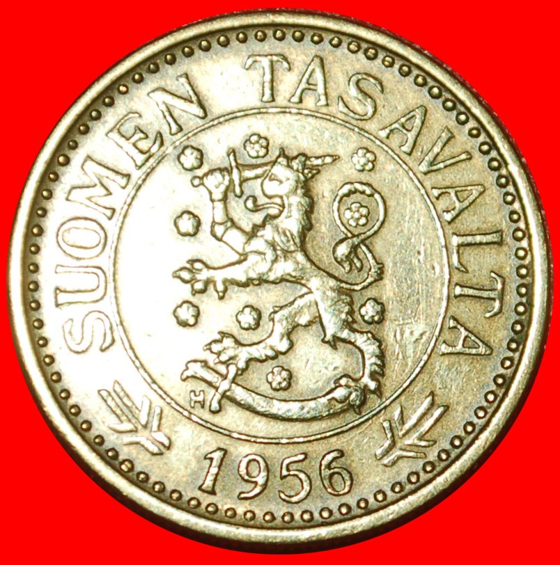  * PINE TREE (1952-1962): FINLAND ★ 10 MARKS 1956H!★LOW START ★ NO RESERVE!   