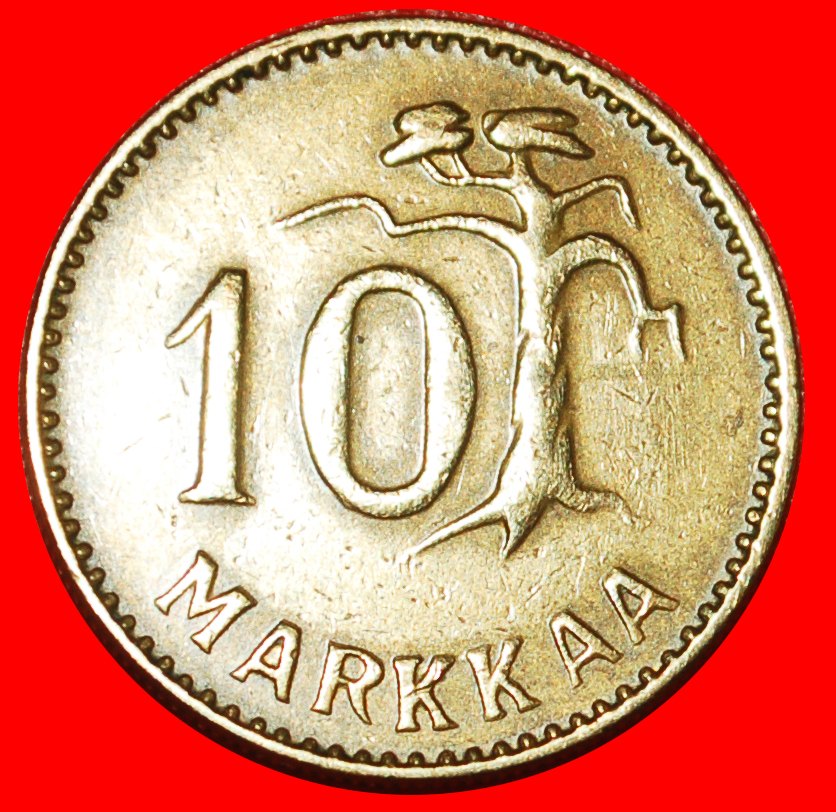  * PINE TREE (1952-1962): FINLAND ★ 10 MARKS 1956H!★LOW START ★ NO RESERVE!   