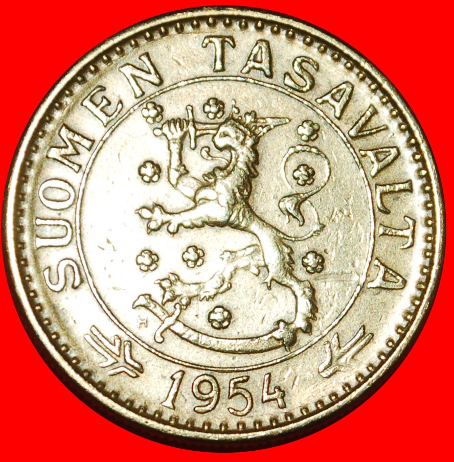  * PINE TREE (1952-1962): FINLAND ★ 20 MARKS 1954H DIE B!★LOW START ★ NO RESERVE!   