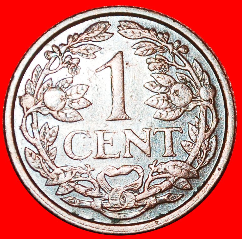  * RAMPANT LÖWE (1913-1941): NIEDERLANDE ★ 1 CENT 1940! WILHELMINA (1890-1948) ★OHNE VORBEHALT   