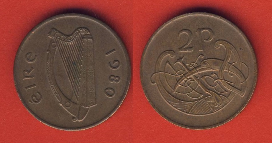  Irland 2 Pence 1980   