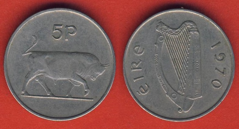  Irland 5 Pence 1970   