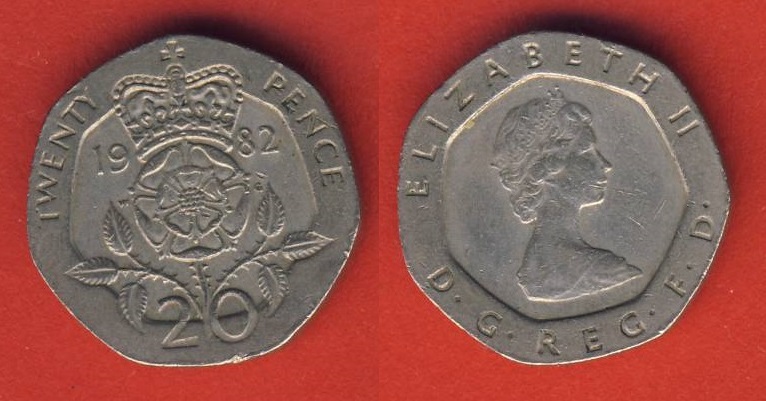  Grossbritanien 20 Pence 1982   
