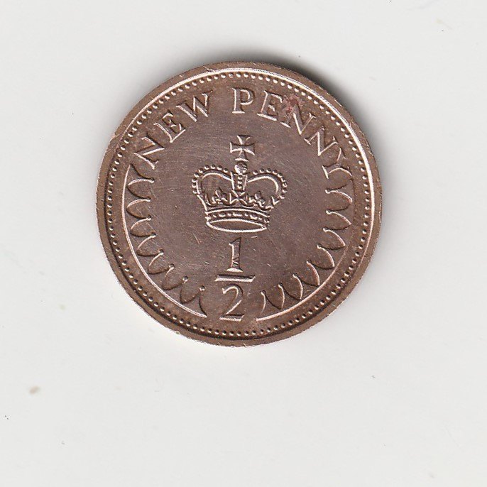 Großbritannien N191 1/2 New Penny 1976 siehe scan