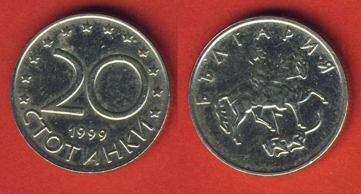  Bulgarien 20 Stotinki 1999   