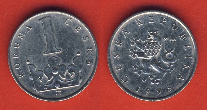  Tschechien 1 Koruna 1993   