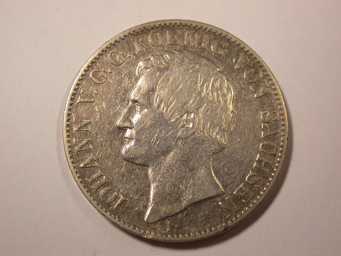C09 Sachsen Taler 1859 in ss+/ss-vz Originalbilder