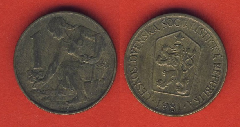  Tschechoslowakei 1 Koruna 1981   