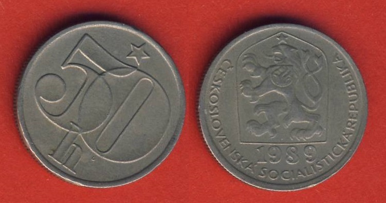  Tschechoslowakei 50 Haleru 1989   