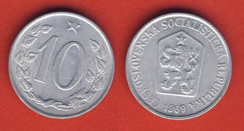 Tschechoslowakei 10 Haleru 1969   