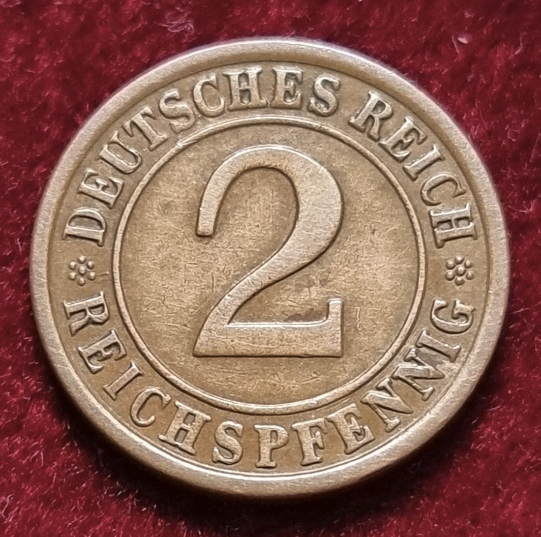  4529(7) 2 Reichspfennig (Deutschland) 1924/E in ss+ ............................... von Berlin_coins   