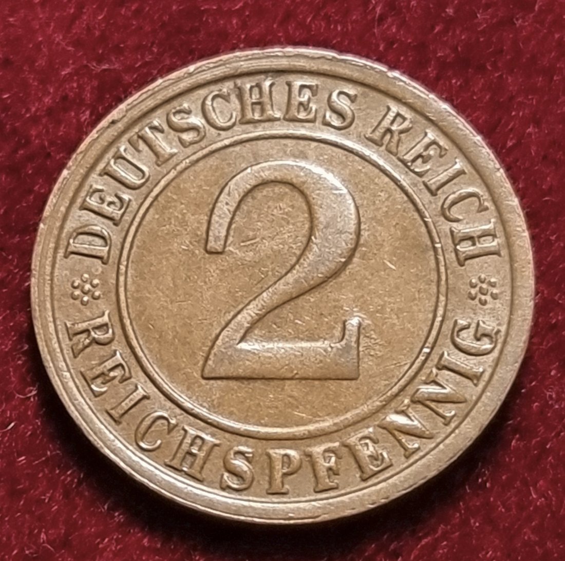  4531(5) 2 Reichspfennig (Weimarer Republik) 1924/G in ss-vz ....................... von Berlin_coins   