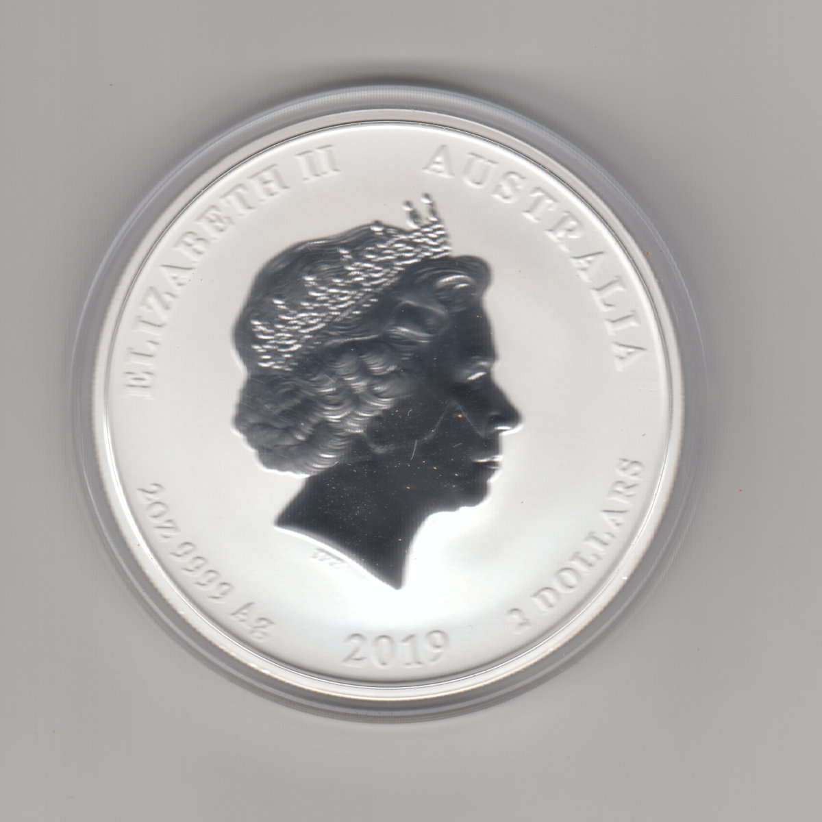  Australien, 2 Dollar 2019, Lunar II Schwein, 2 unzen oz Silber   
