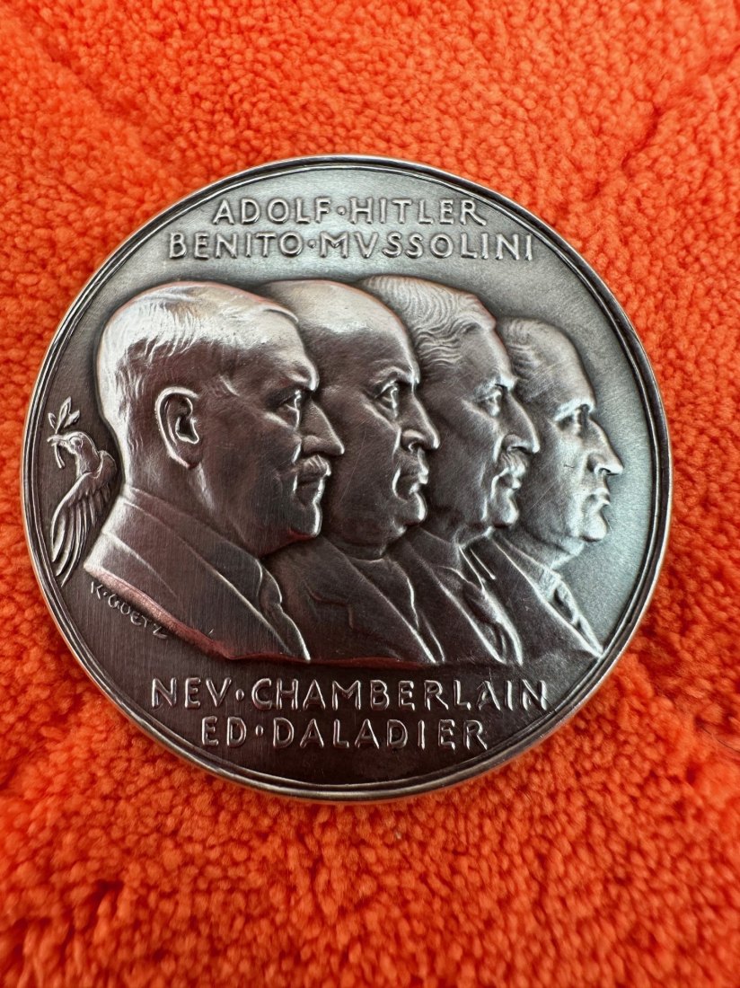  Médaille Goetz commémorative des accords de Munich, origine : Allemagne, Année 1938   