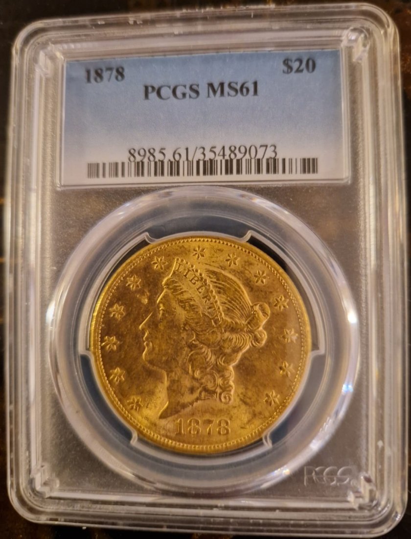  USA 20 Dollars 1878 | NGC MS61 | Liberty Head   